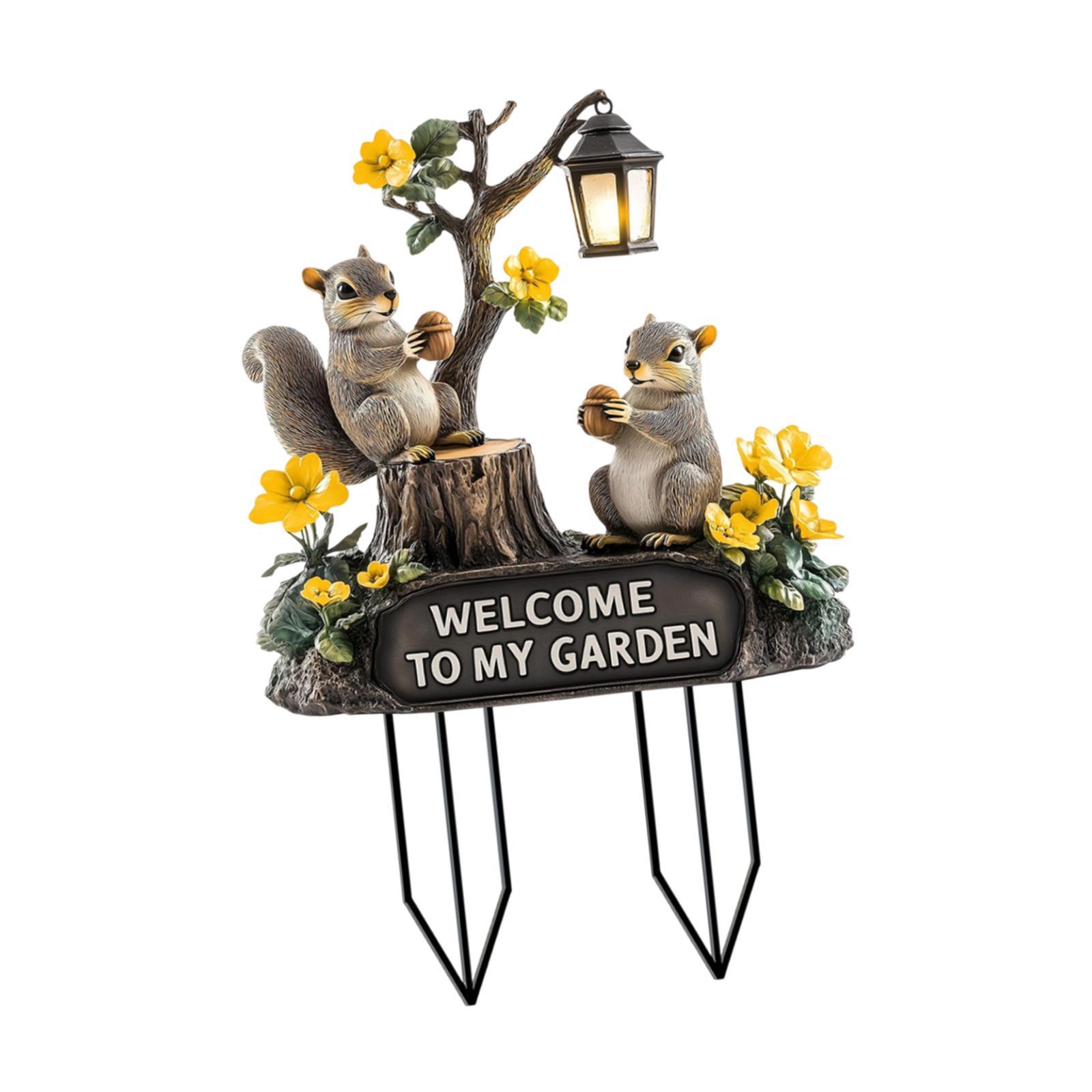 Squirrel Decorative Garden Sta - Bonsai Garden Backyard ulasan dan harga
